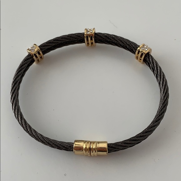 Bracelet - Gunmetal with Gold Accents - Picture 3 of 4